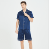 Sets de pijama de seda cortos personalizados de alta calidad para hombres del fabricante profesional de ropa de pijama 