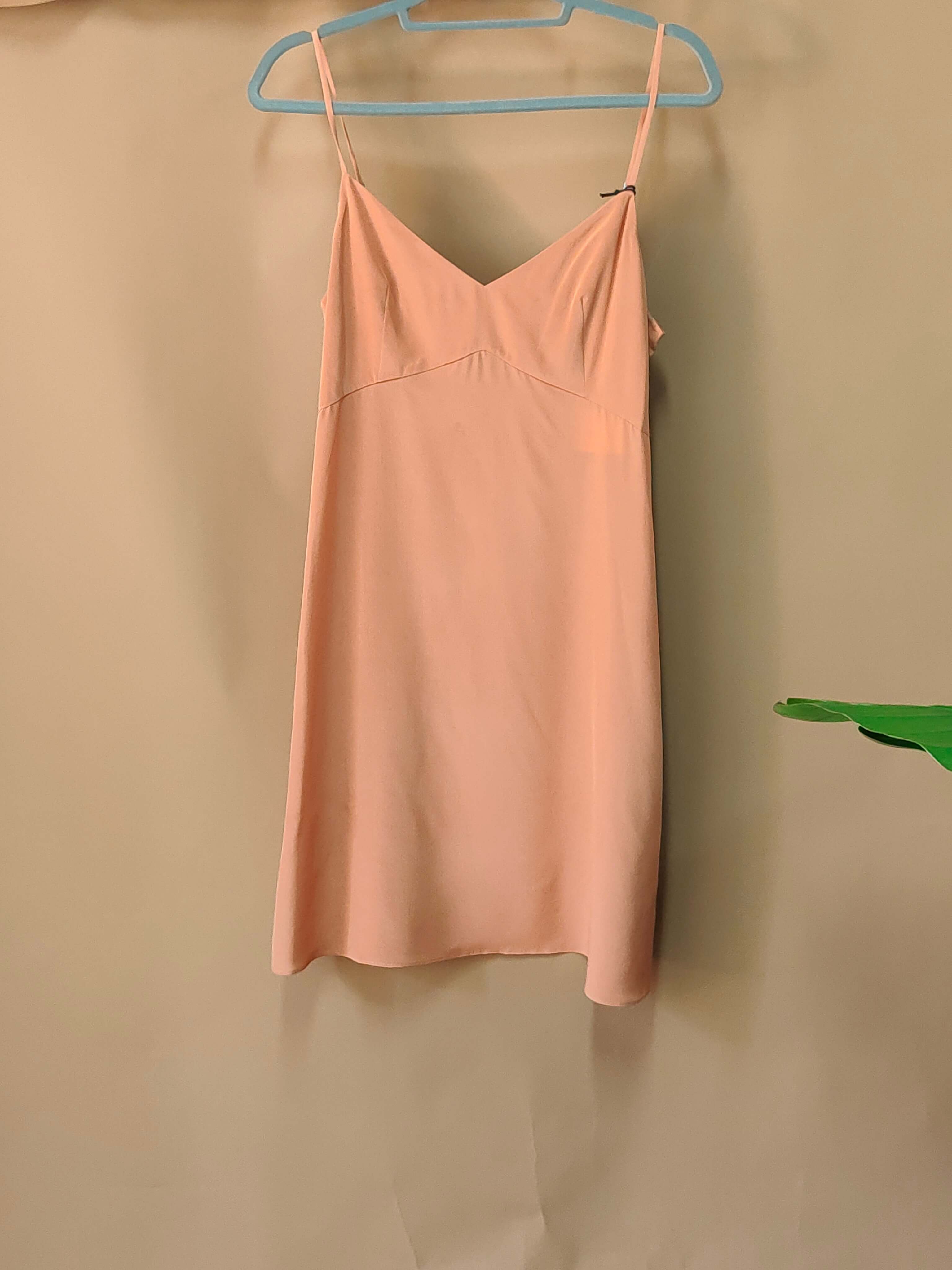 Mini vestido SIip de satén de seda con estampado personalizado en naranja para mujeres a granel
