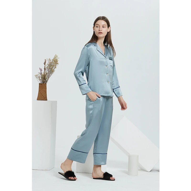 Pijamas a granel Conjuntos de pijama de seda para mujer