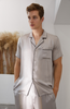 Moda Pajama personalizado Juego con seda real para ropa de dormir para hombres