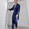 19 Momme Mulberry Mens Cause Long Pajamas de seda personalizada