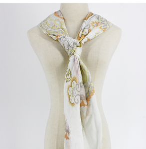 Bufanda impresa digital de la mezcla de lino modal de seda suave ligera para la venta al por mayor